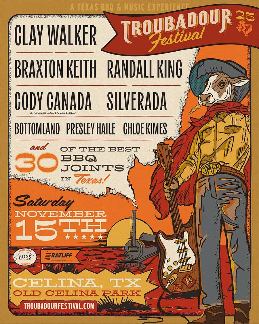 Troubadour Festival: Silverada  Cody Canada & the Departed  Bottomland  Braxton Keith  Presley Haile  Randall King  Chloe Kimes & Clay Walker