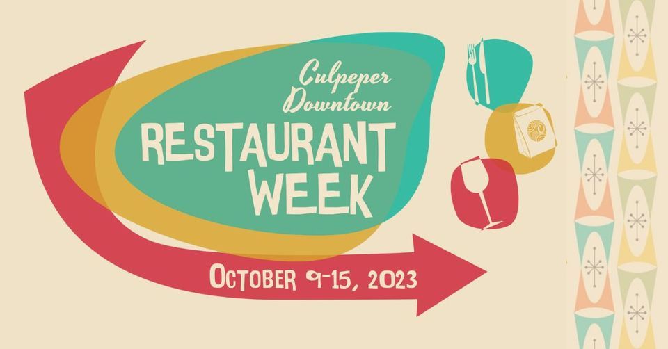 Culpeper Downtown Restaurant Week - October 2023 