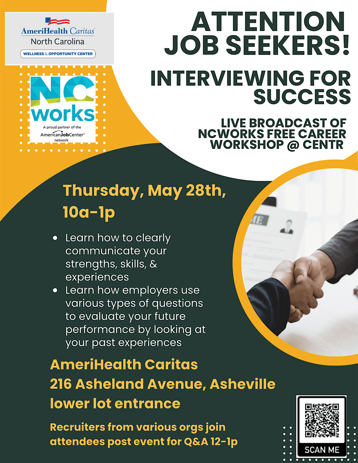 NCWorks LIVE WEBCAST Career Workshop @ ACNC: Interviewing for Success- FREE