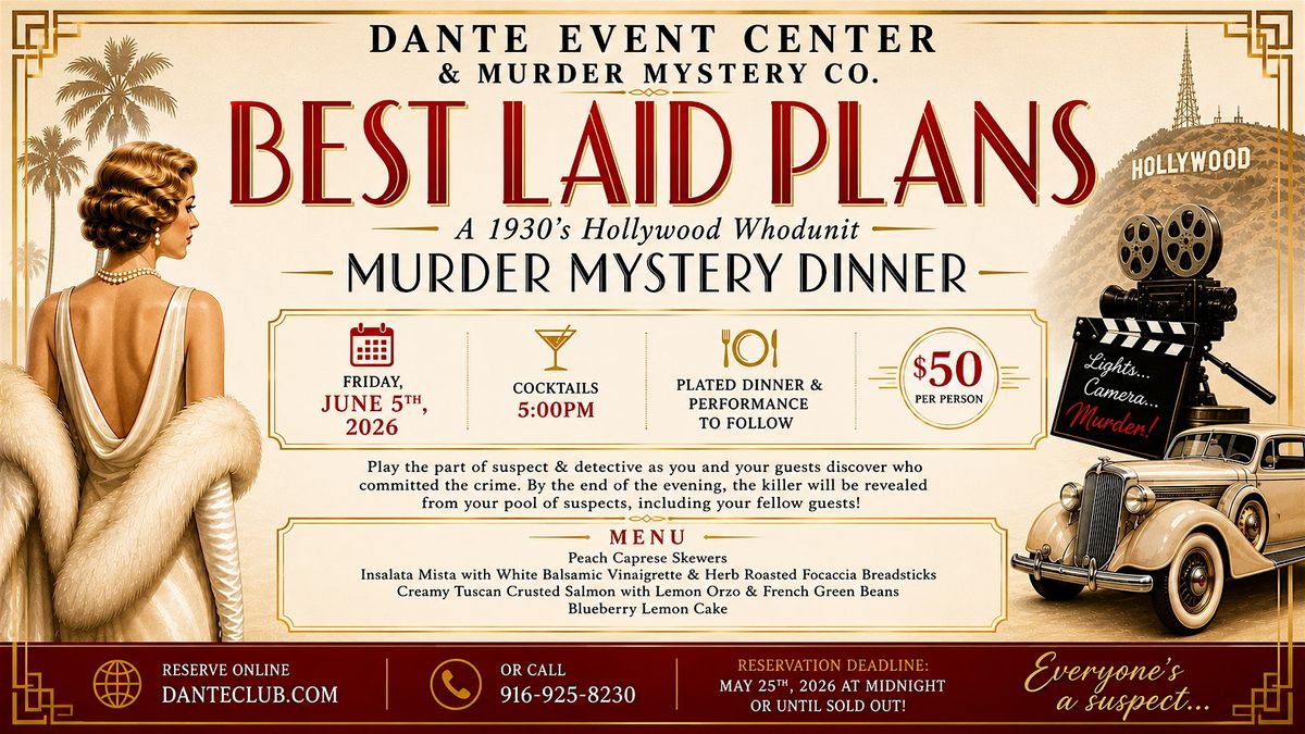A 1930's Hollywood M**der Mystery Show & Dinner
