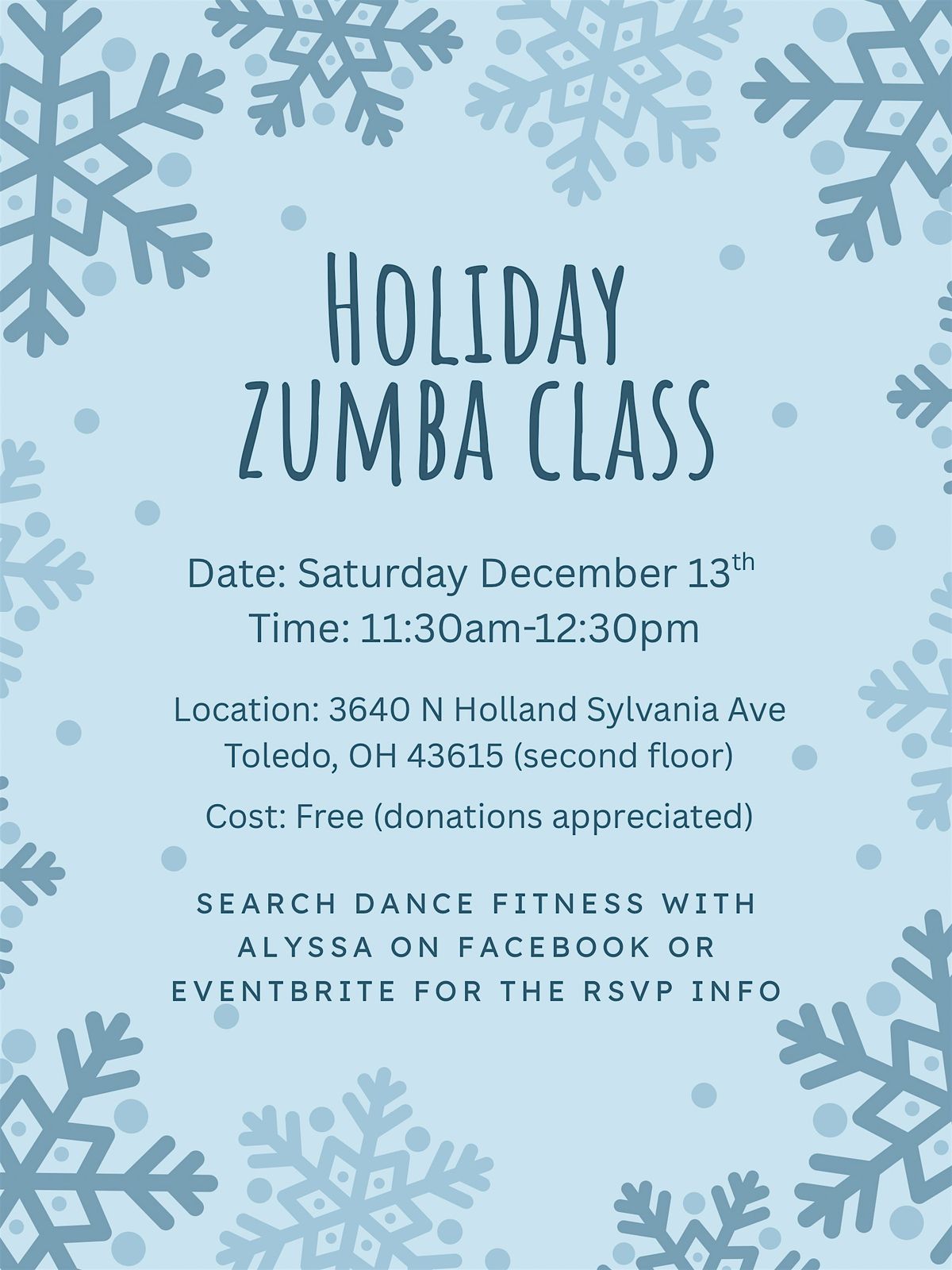 Holiday Zumba Class