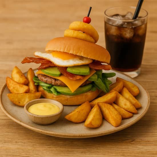 Men\u00fas Burger All Day en Waffle Barcelona