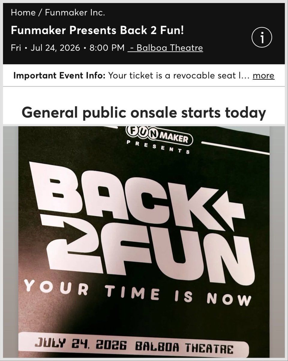 Funmaker at Balboa Theatre - San Diego