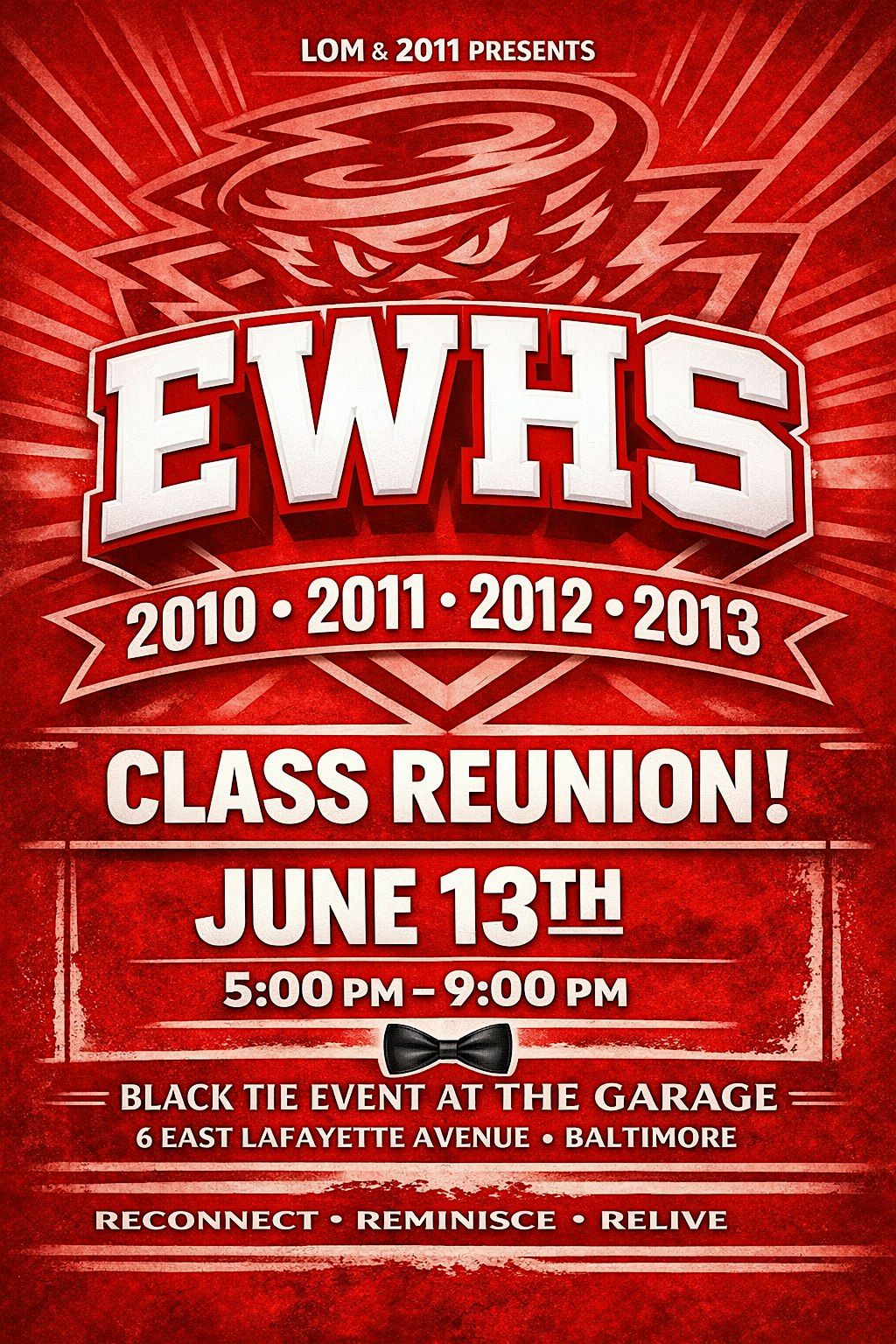 EWHS Reunion: Classes of 2010\u20132013 Join us for an unforgettable evening