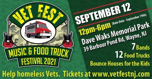 VET FEST NJ | Dave Waks Memorial Park, Wayne, NJ | September 12, 2021