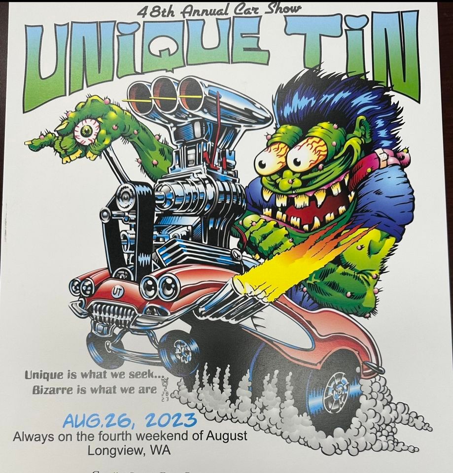 Unique tin car show The Fair Grounds), Longview, WA August 26, 2023