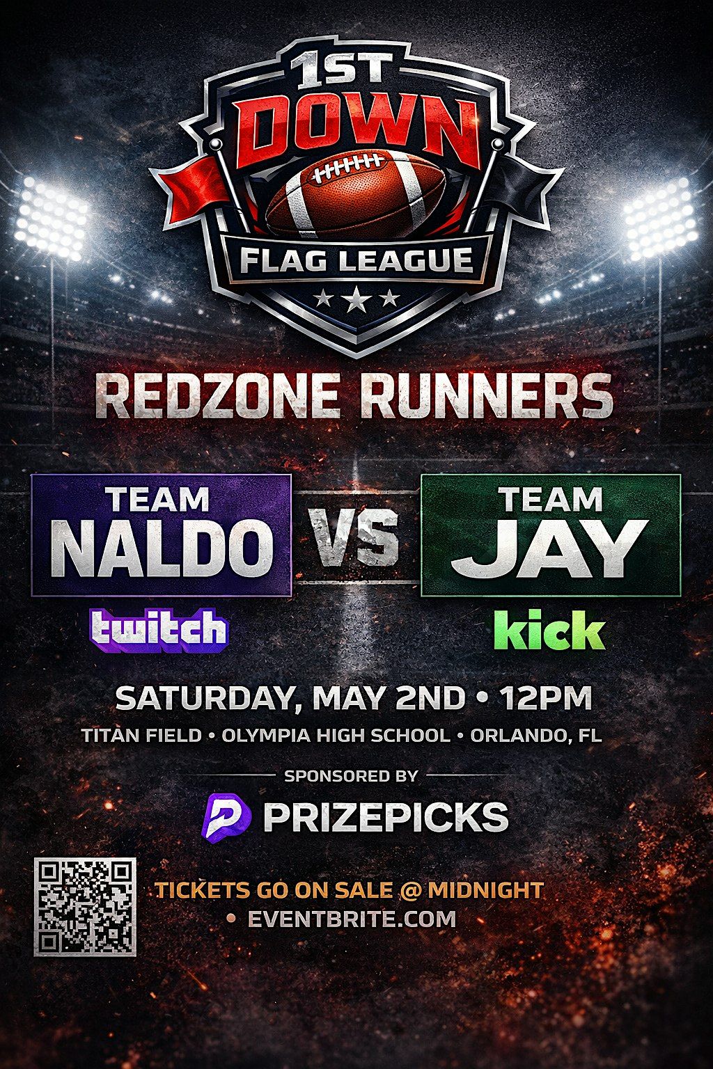 1st Down Flag Football League Presents : RedZone Runners Event
