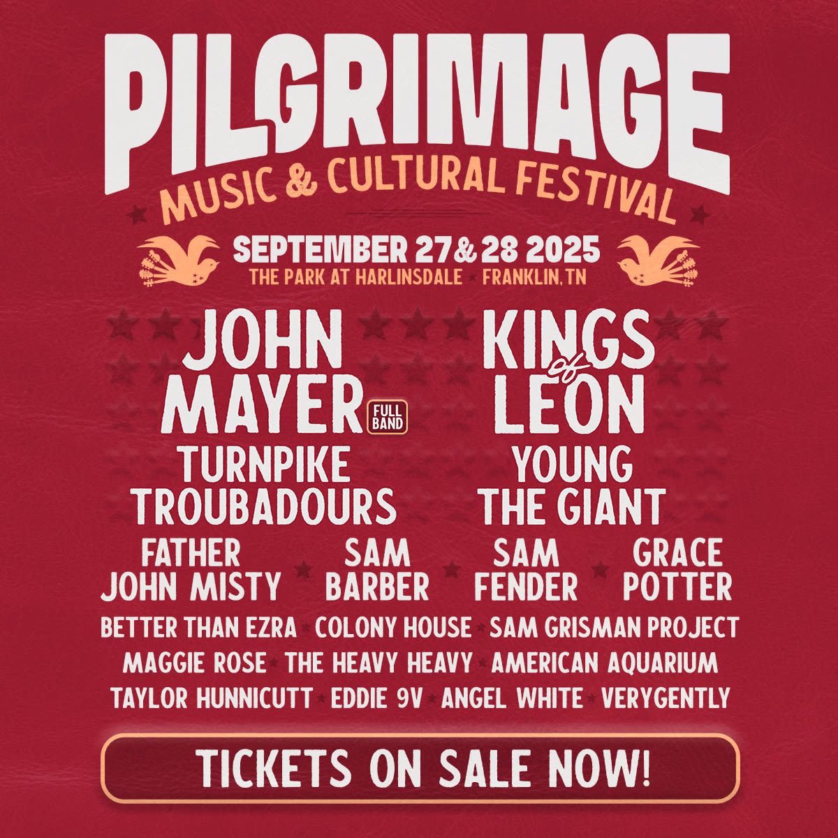 Pilgrimage Music and Cultural Festival: Kings of Leon Turnpike Troubadours Father John Misty & Sam Barber - Saturday