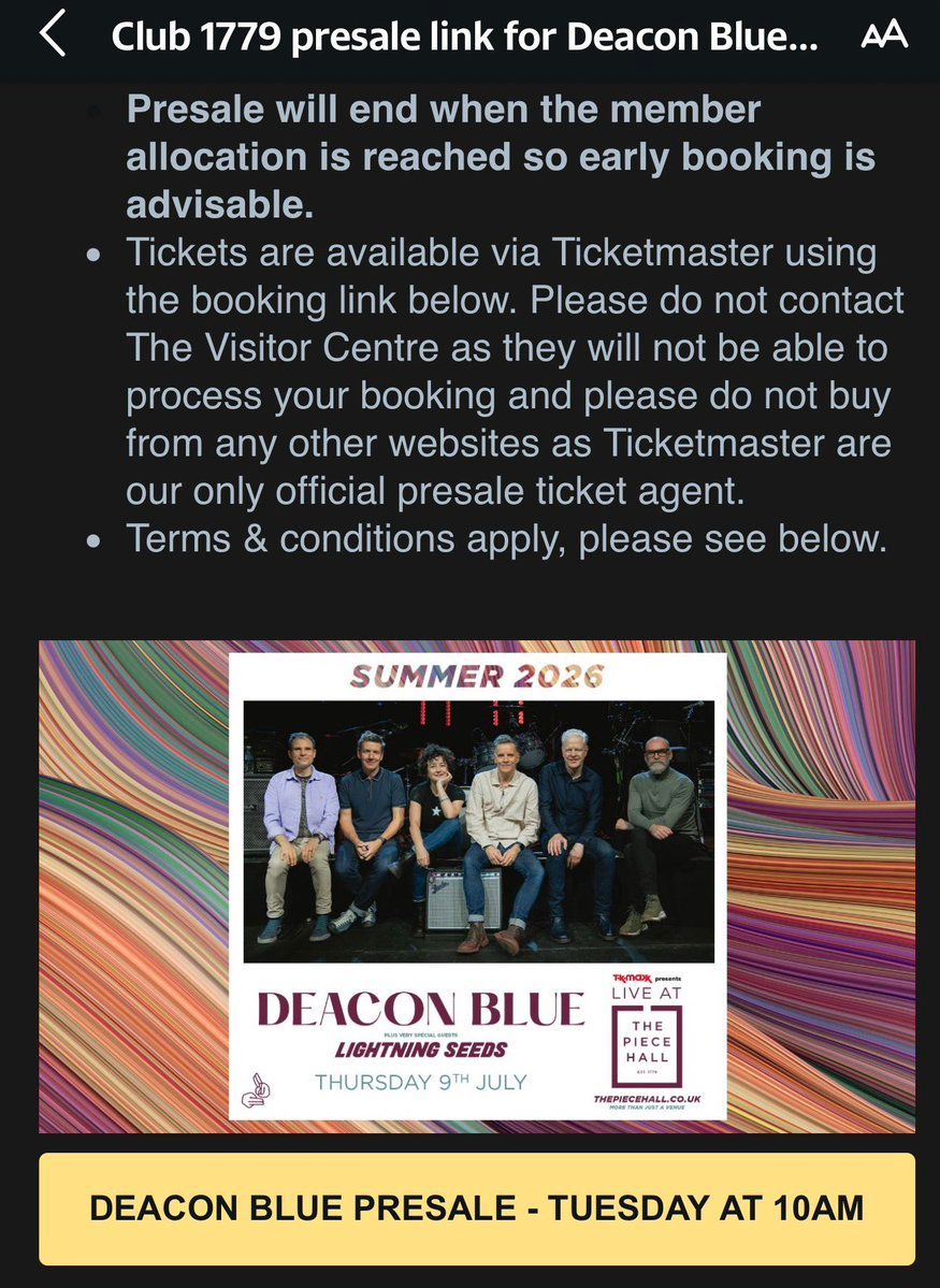 Deacon Blue Halifax Tickets