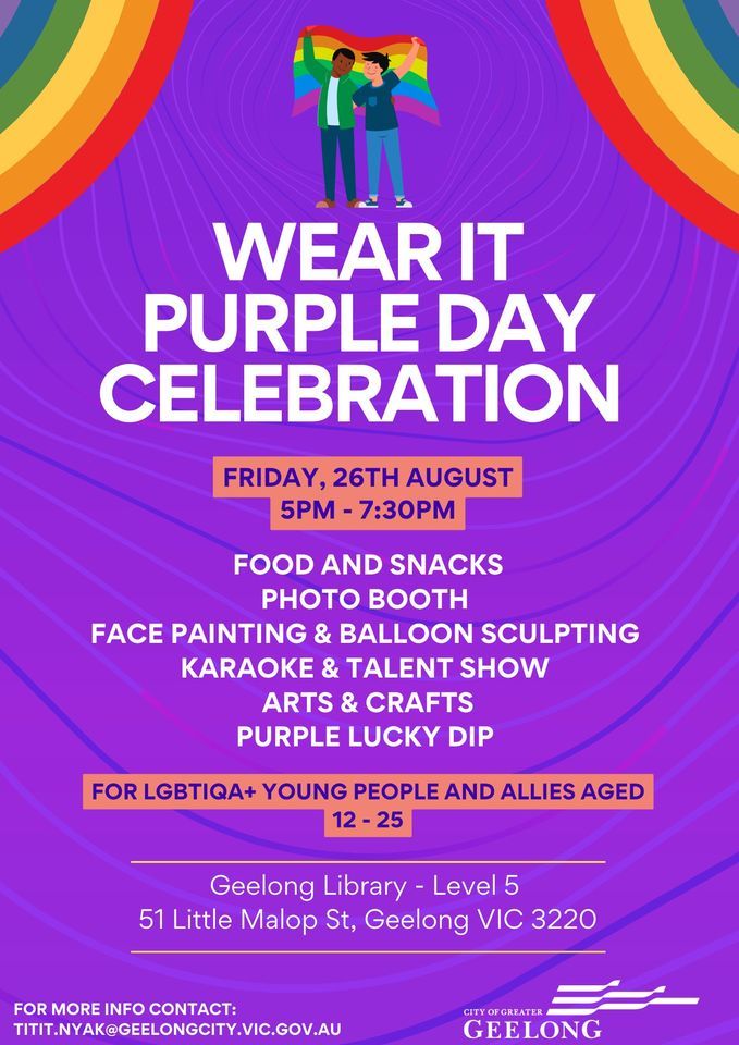Wear It Purple Day Celebration 2022 Geelong Library Heritage Centre wear-it-purple-day-celebration-2022-geelong-library-heritage-centre