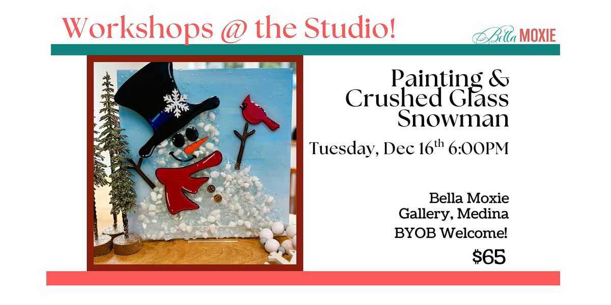 Crushed Glass Snowman