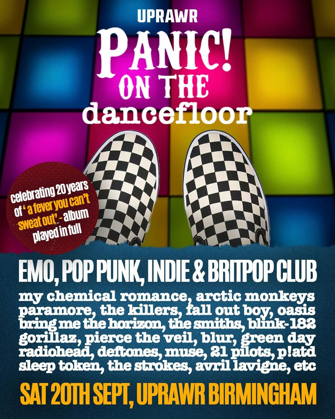 UPRAWR: Panic! on the Dancefloor - Emo, Indie, Pop-Punk and Britpop Clubnight + 20 years of Panic! at the Disco AFYCSO