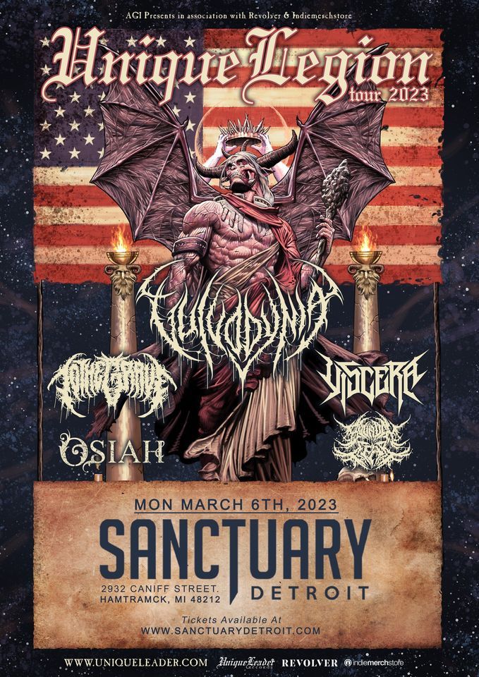 Unique Legion Tour Vulvodynia + More The Sanctuary, Detroit, MI