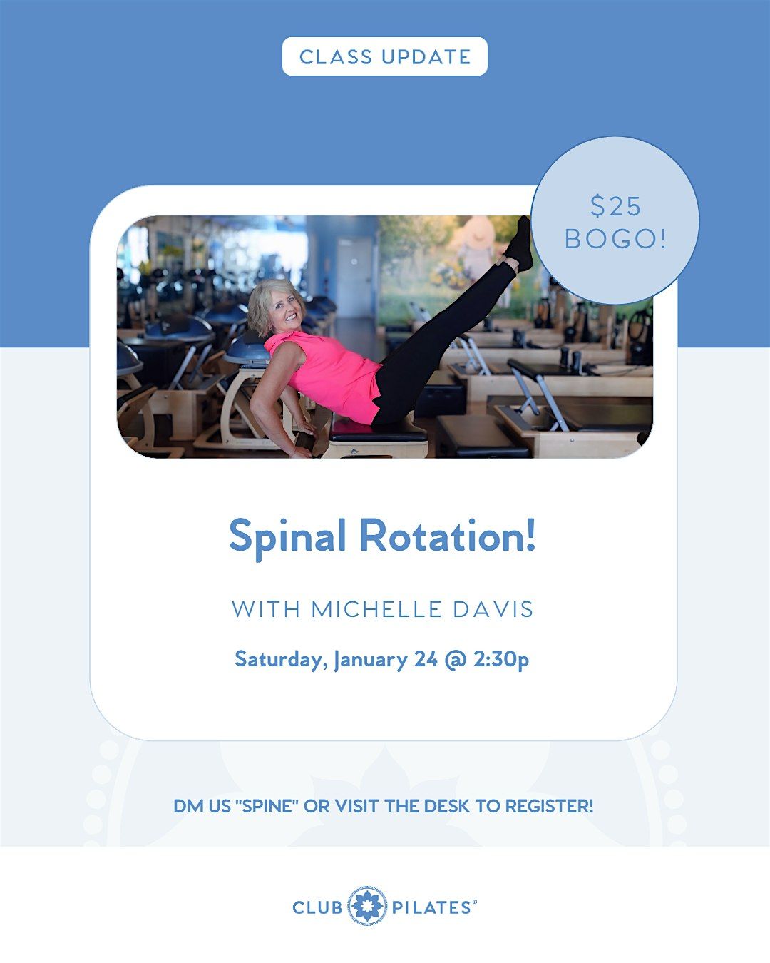Reformer Pilates Rotation for Sports: Move the Spine! at Club Pilates ...
