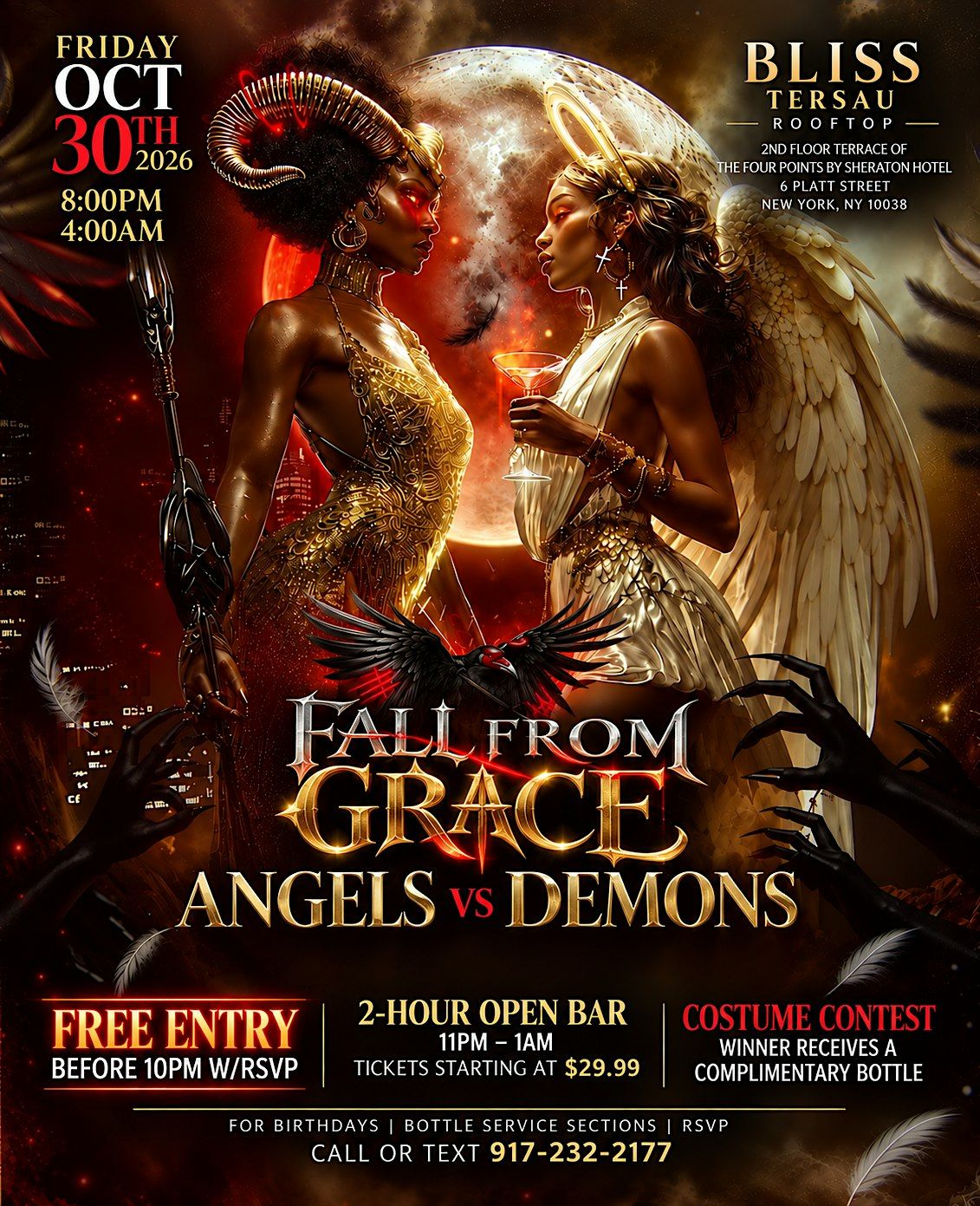 Calling Demons Angels Vs Demons Halloween Costume Party At Bliss Terasu Rooftop NYC at ...