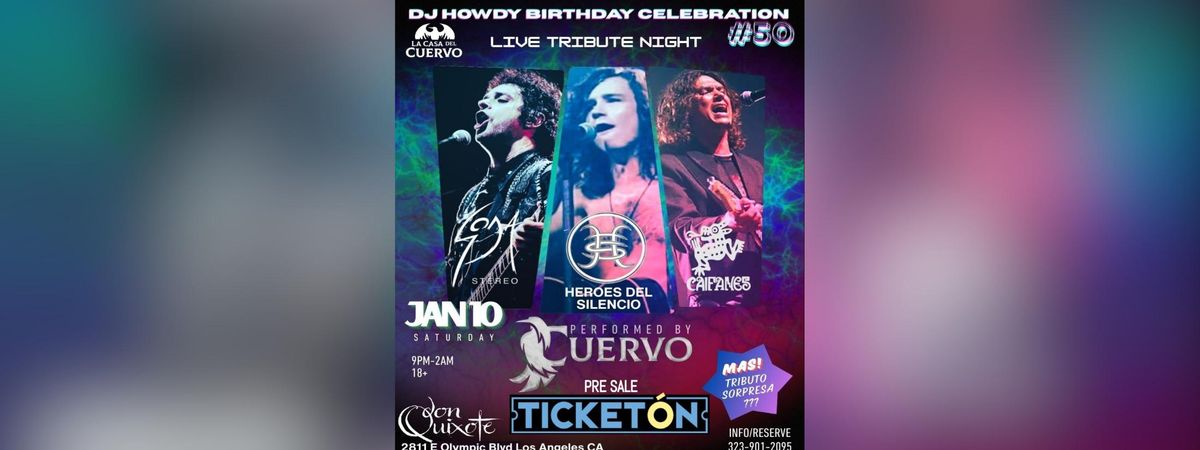 TRIBUTO A HEROES DEL SILENCIO, STEREO Y CAIFANES  EN LOS ANGELES 