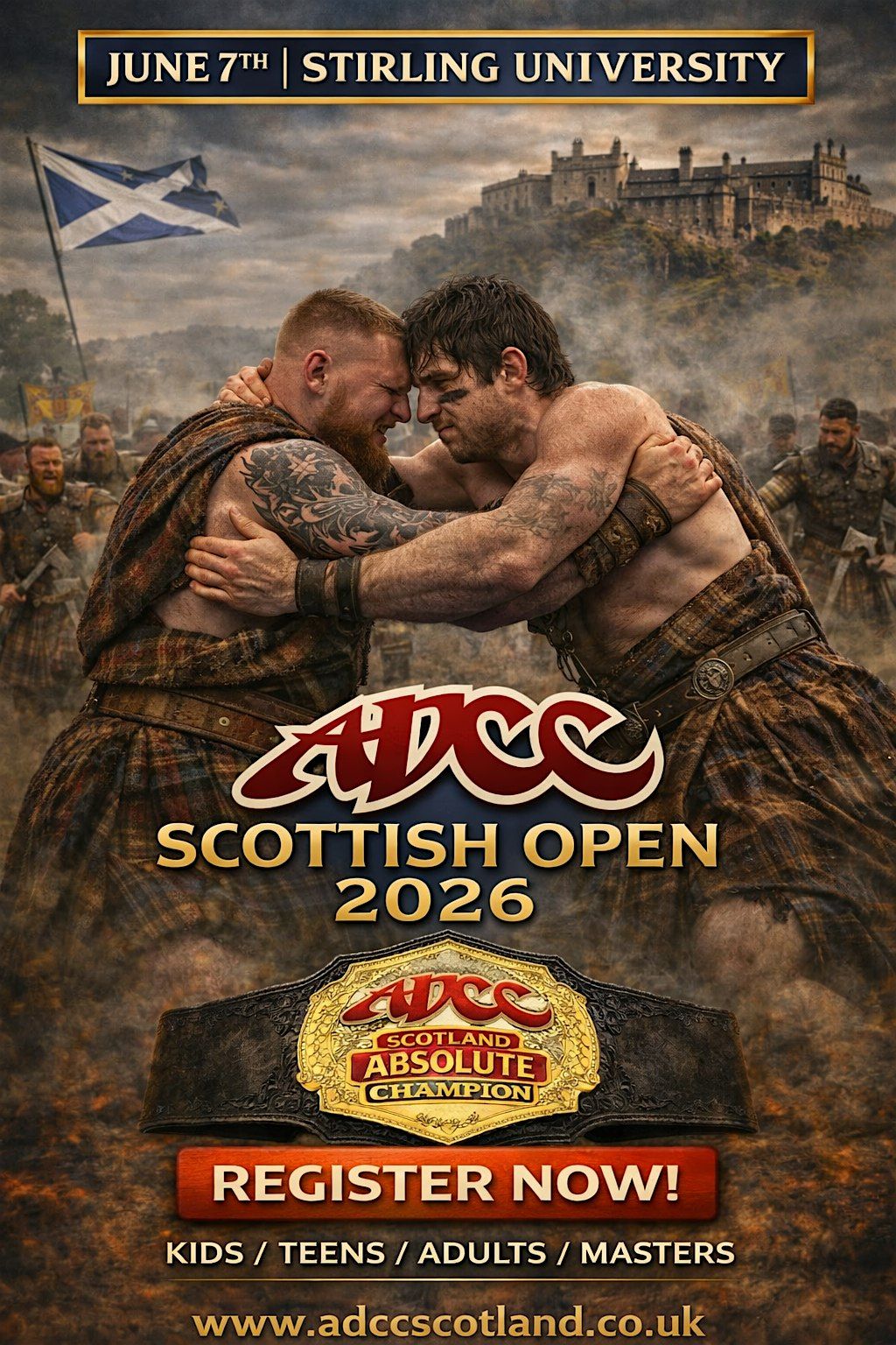 Adcc Scotland ADCC Scottish Open 2026 at University of Stirling on 7th June, 2026