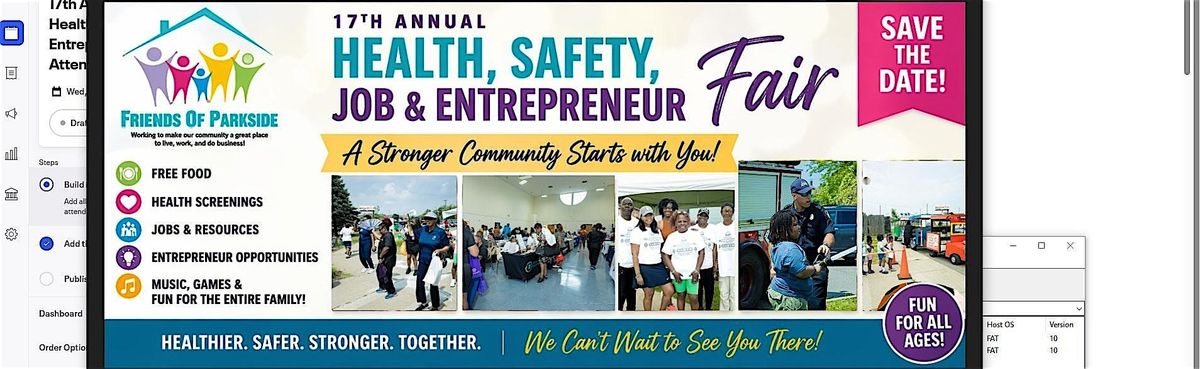 17th Annual Parkside Health, Safety, Job & Entrepreneur Fair Attendee Form