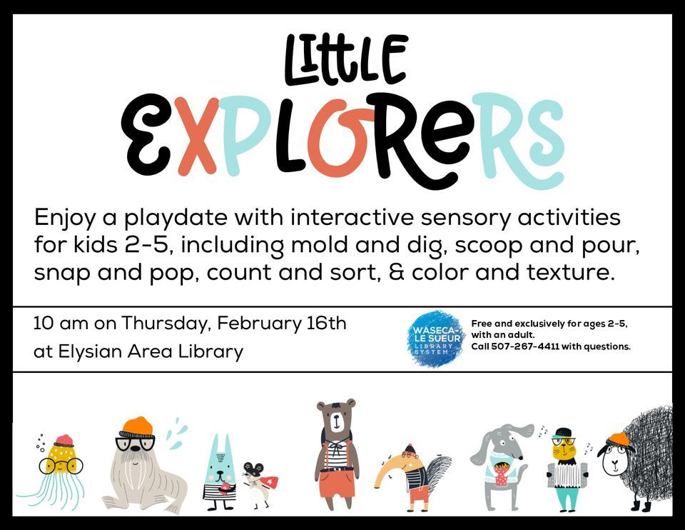 Little Explorers at Elysian Area Library & Heritage Center on 16th ...