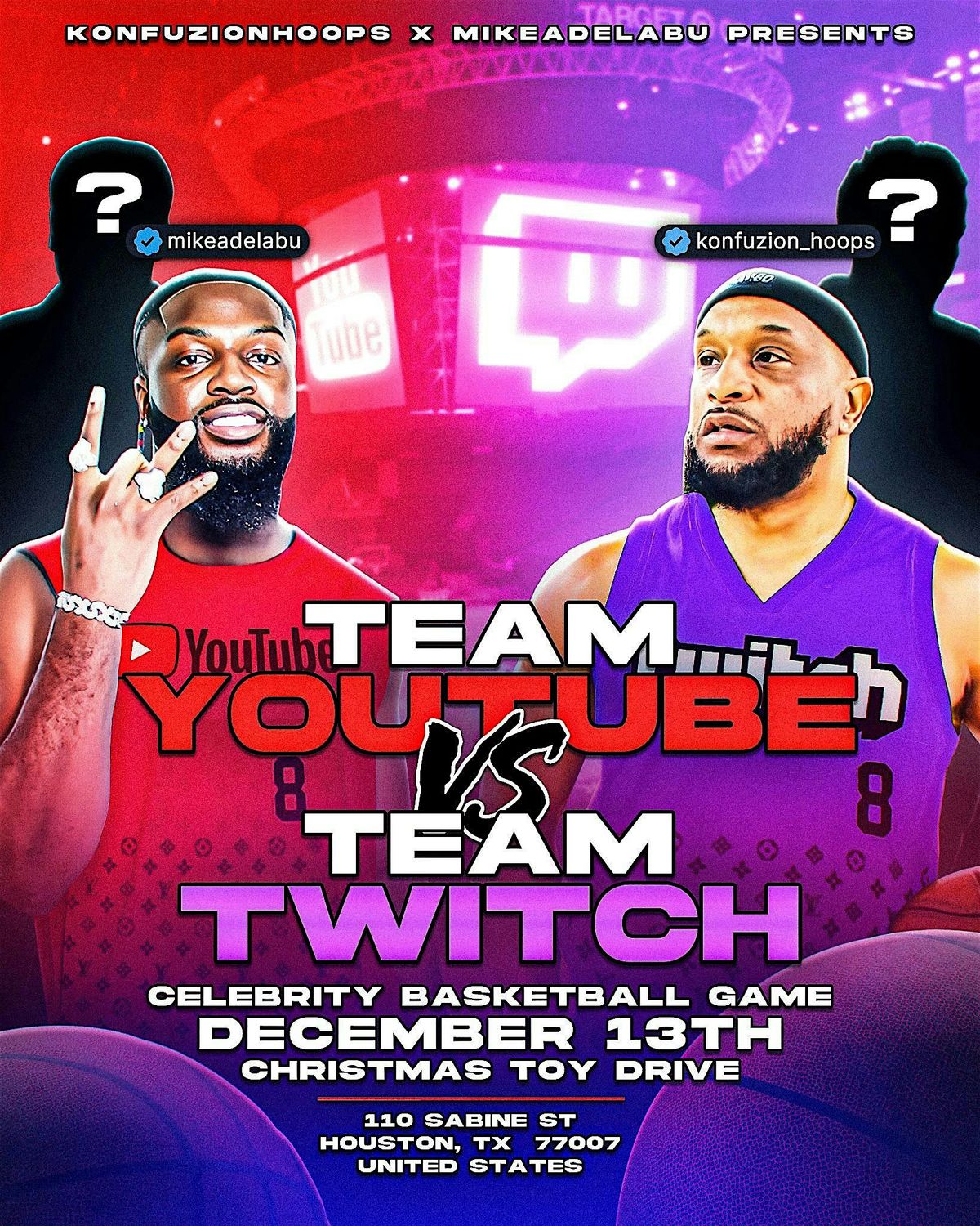 YT vs Twitch Celeb B-Ball Game\/ Toy Drive