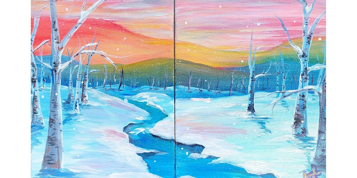 Gard Vintners, Woodinville- Couples Paint- "Wintery Scene"