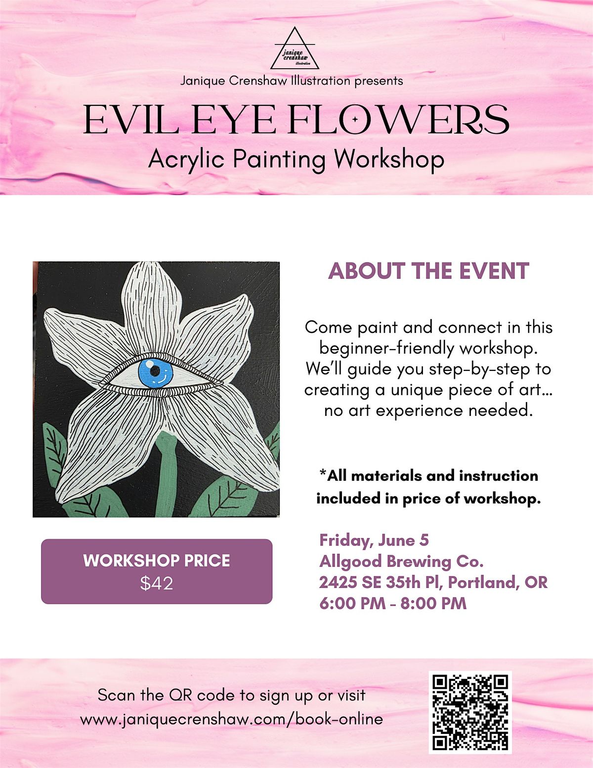 Evil Eye Flower Painting Workshop
