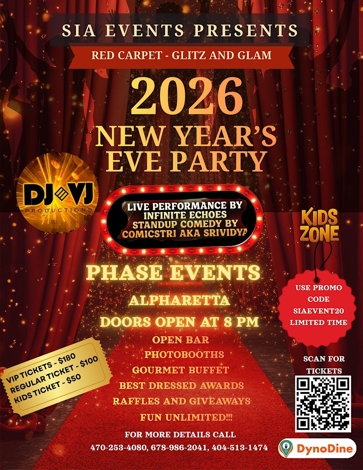 Red carpet glitz and glam New year eve party