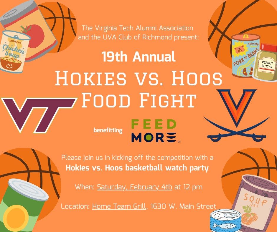 Hokies vs. Hoos Kickoff Watch VT vs. UVA Basketball Game! Home Team