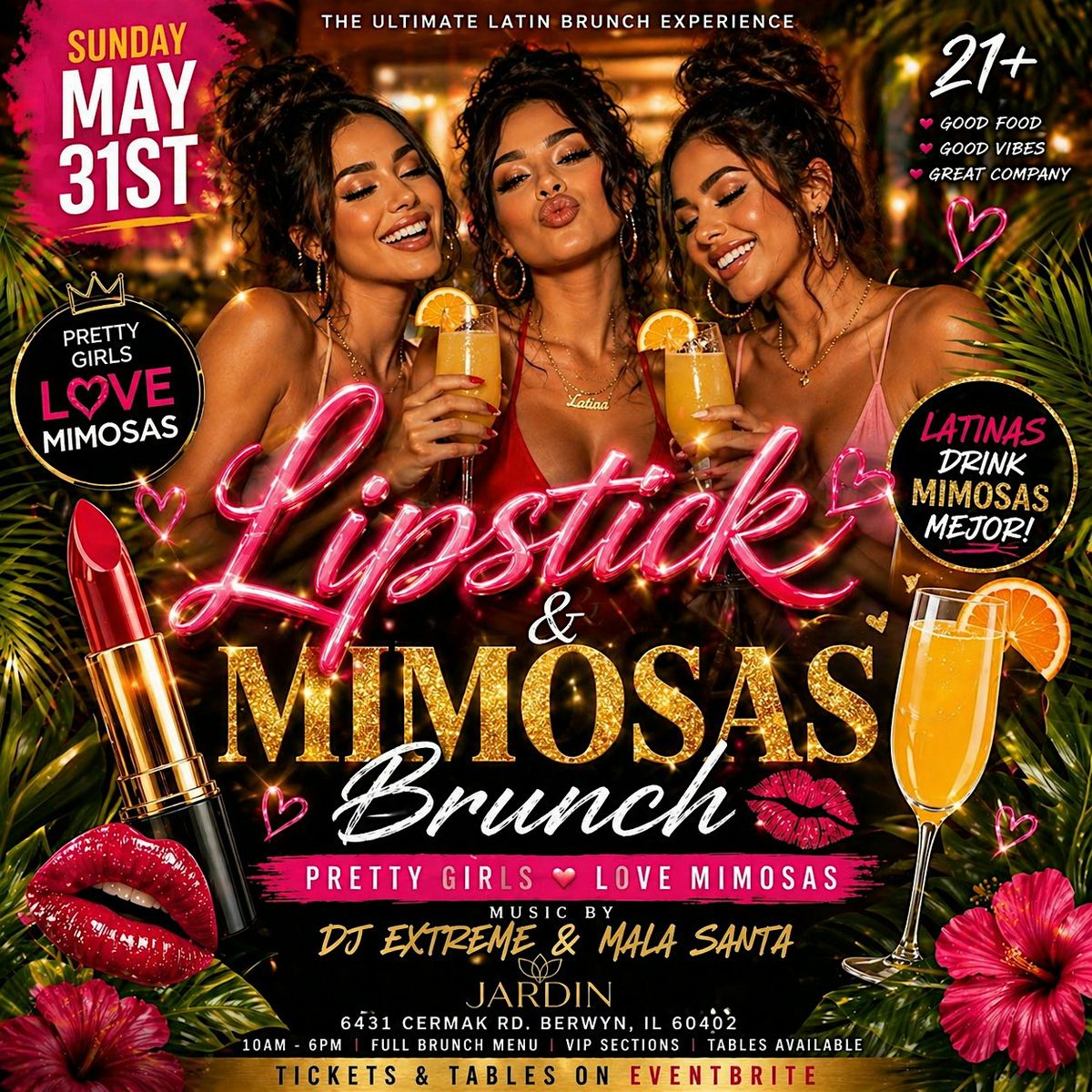The Latin Brunch Affair Presents Lipstick & Mimosas Brunch