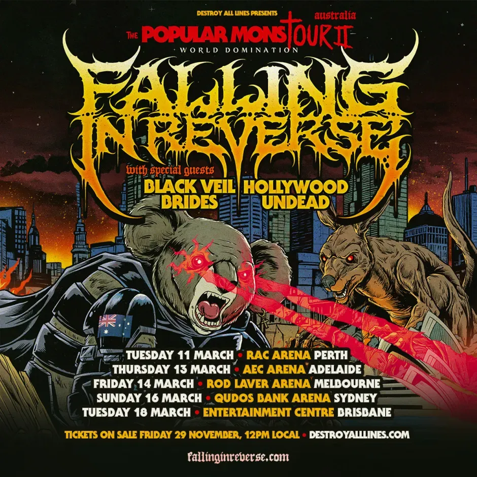 Falling In Reverse at MidFlorida Credit Union Amphitheatre at the Florida State Fair Grounds