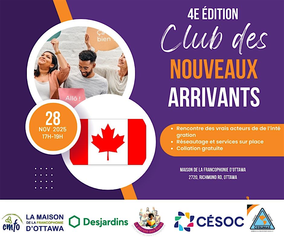 4e edition du Club des nouveaux arrivants