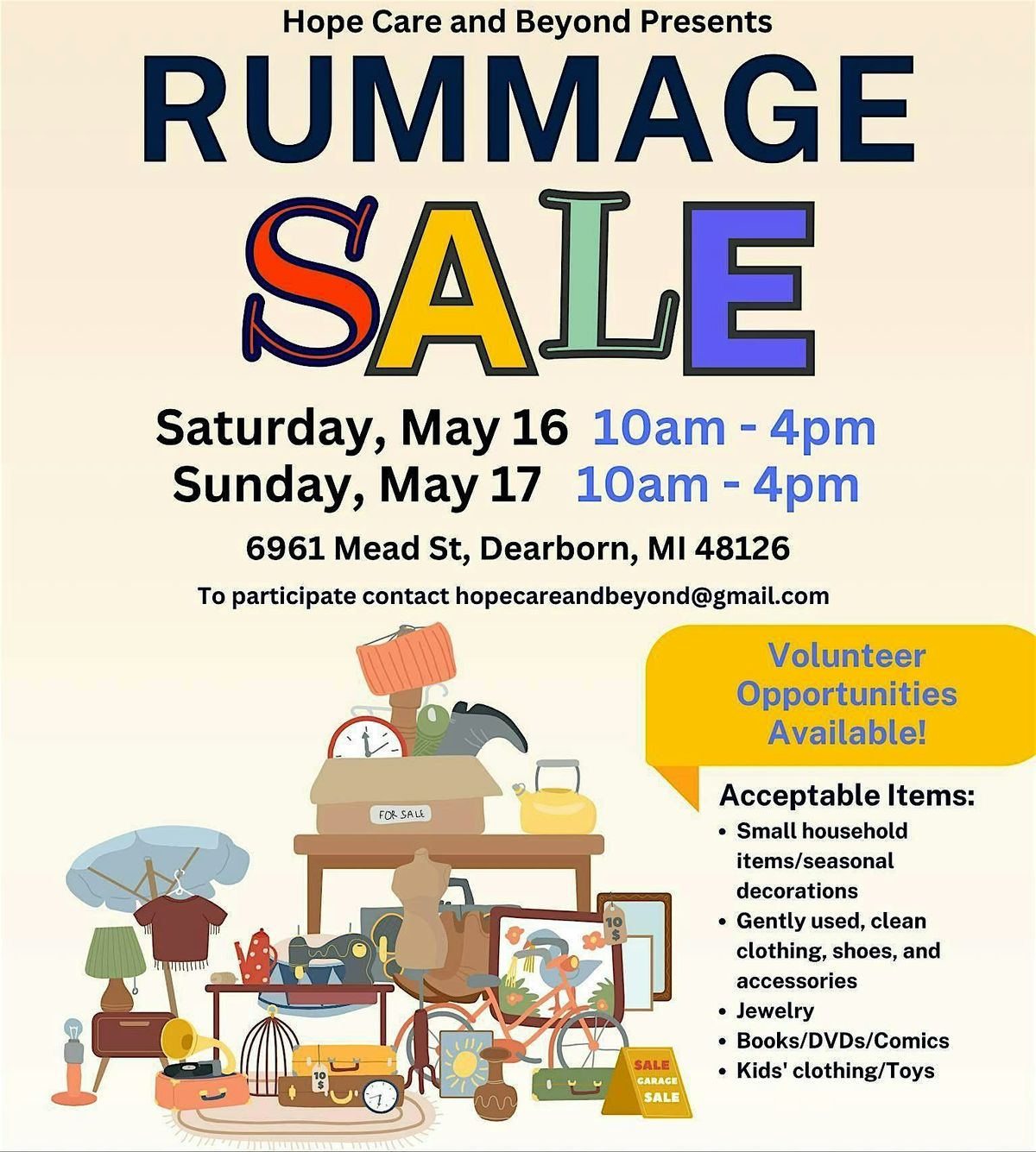 Rummage Sale Fundraiser