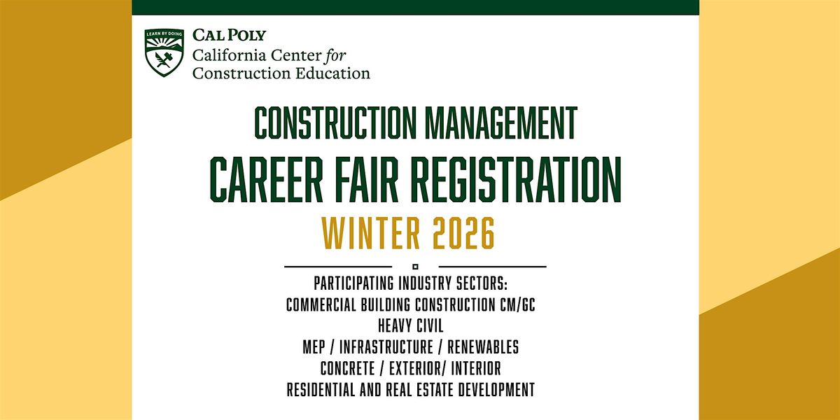 Cal Poly CM Winter Career Fair - Student Ticket