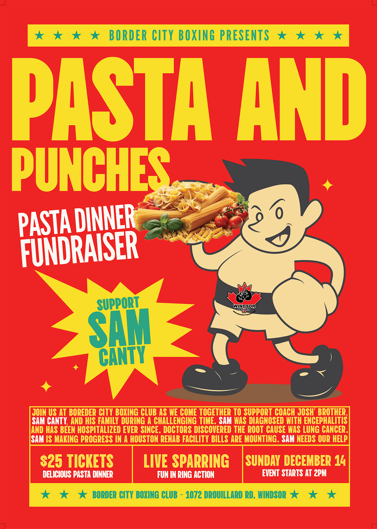 PASTA & PUNCHES Sam Canty Fundraiser