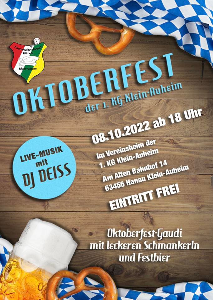 Oktoberfest der 1.KG Klein-Auheimer | 1. KG 1891 Klein-Auheim, Hanau ...