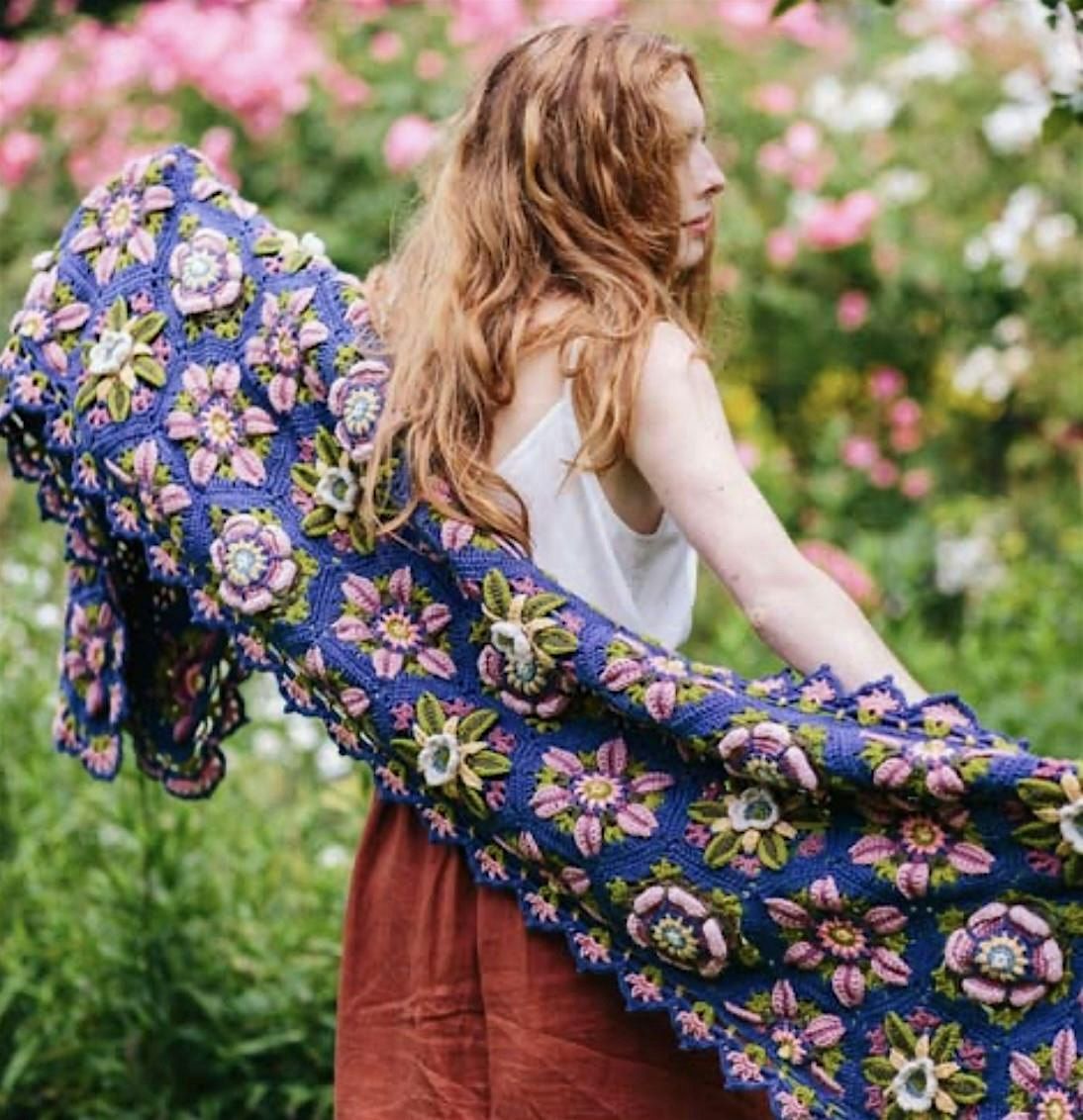 Climbing Rose Crochet Wrap Workshop