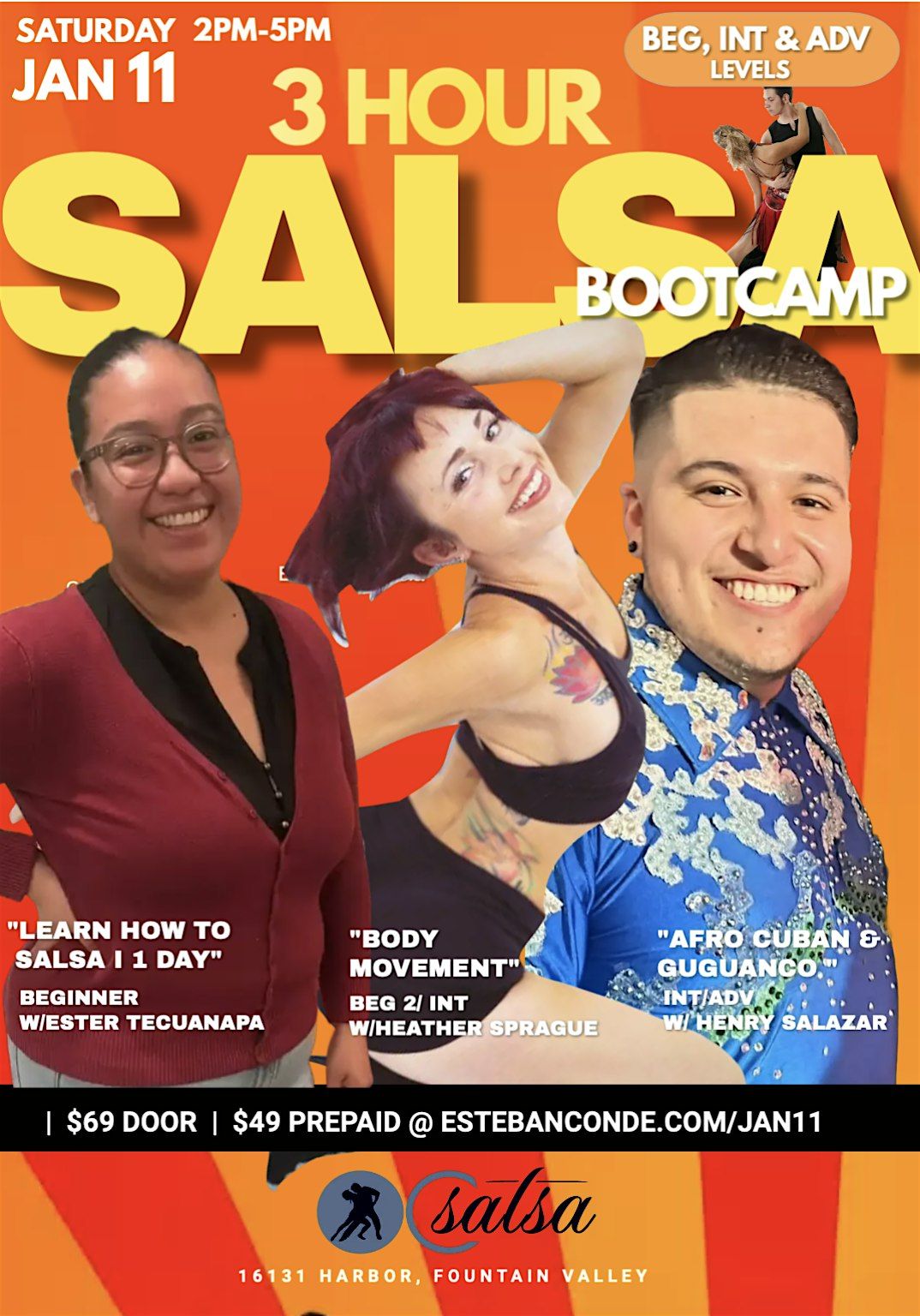 3 Hour Beginner Salsa Camp