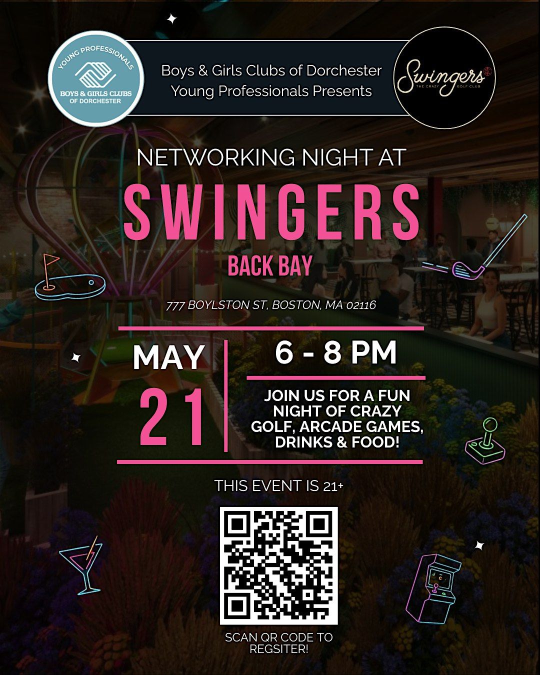 BGCD Young Professional Night at Swingers Boston