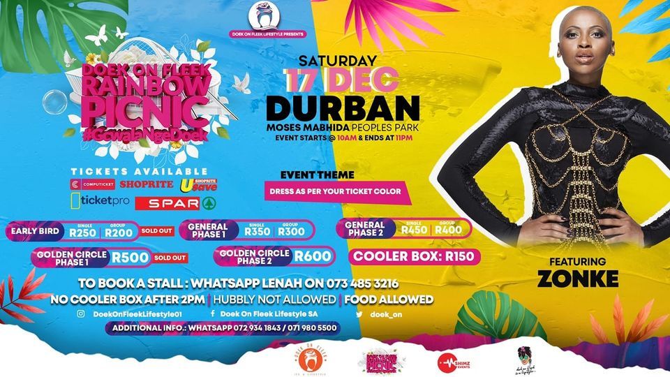 Doek On Fleek Rainbow Picnic Durban usukulwesigameko Peoples Park