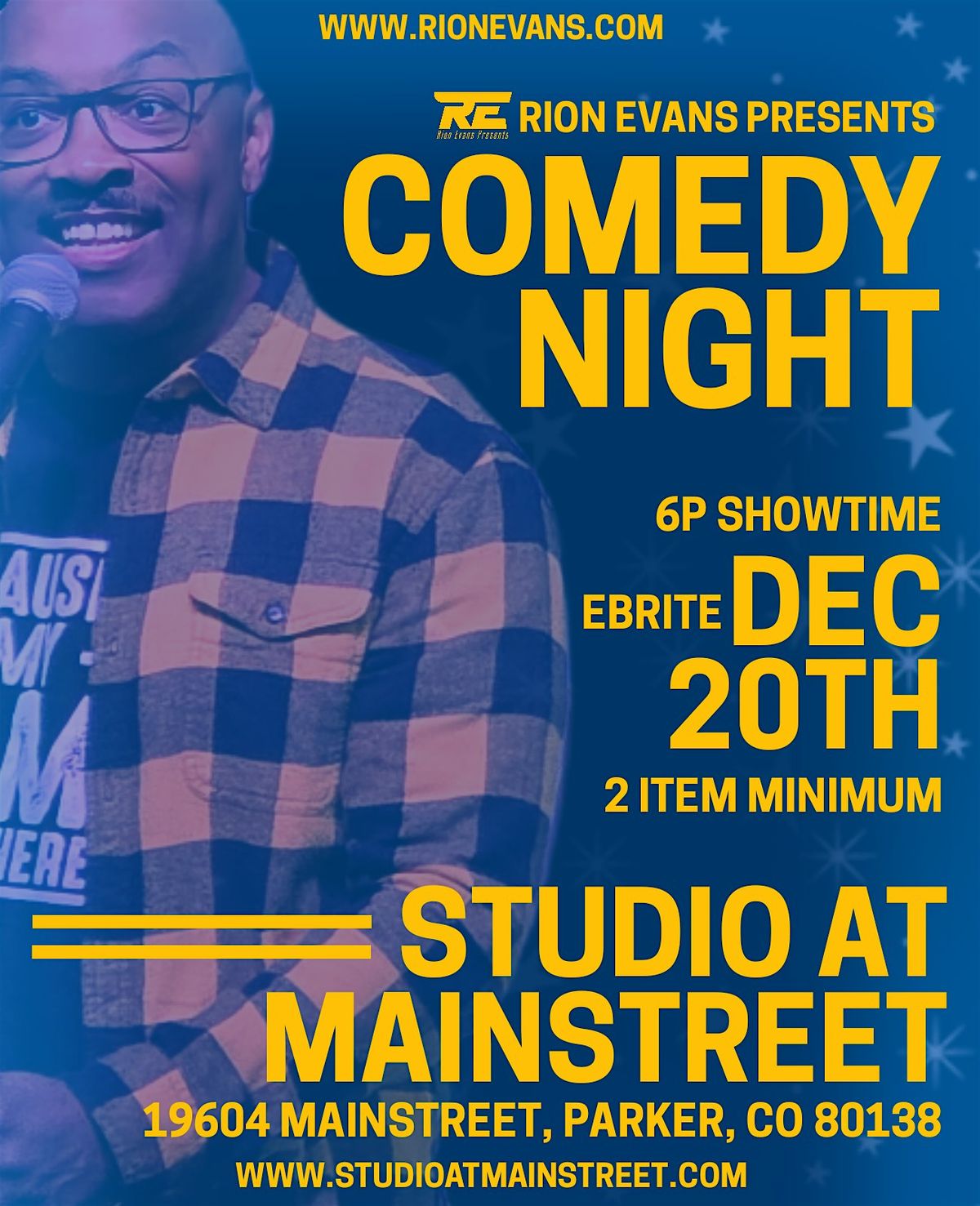 RION EVANS Comedy Night @ The Studio
