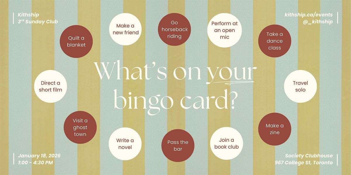 Yap 'n' Scrap | 2026 Bingo Cards