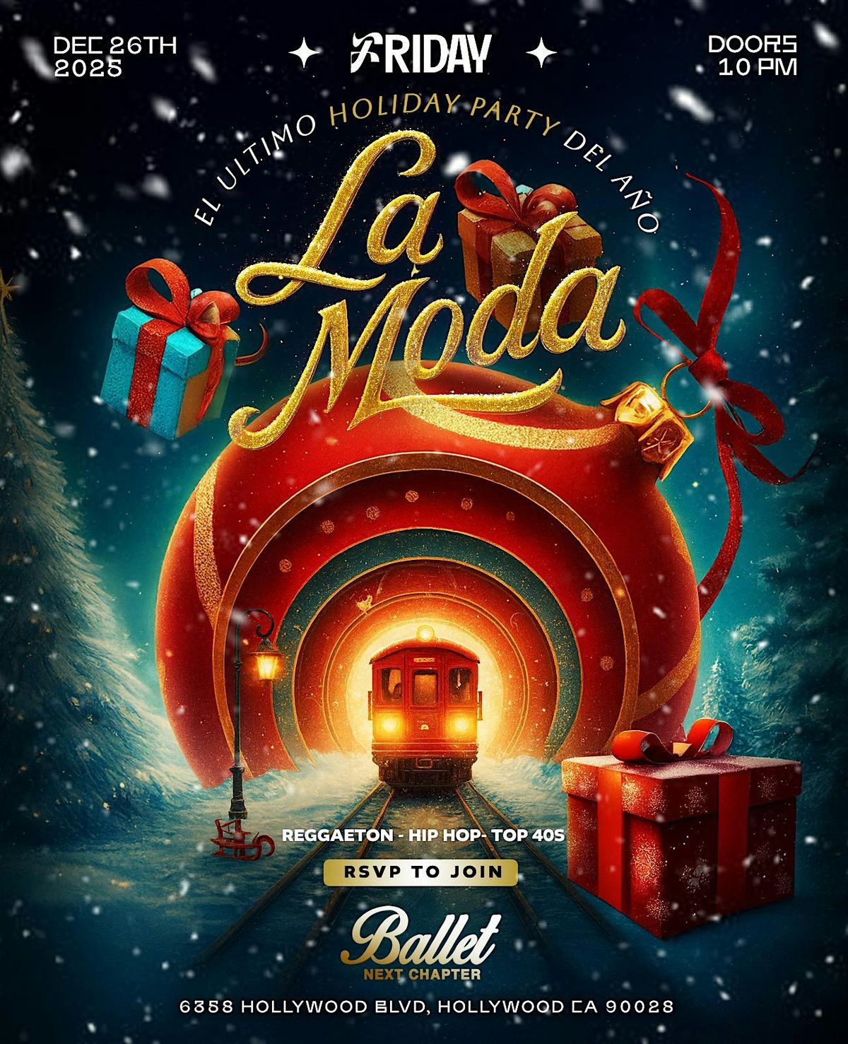 El \u00daltimo Holiday Party del A\u00f1o at La Moda - Reggaet\u00f3n Vibes in Hollywood