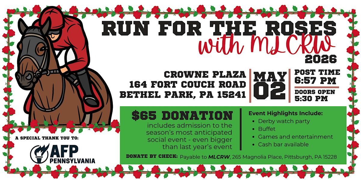 Run For Roses Arena Run for the Roses with MLCRW 2026 at Crowne Plaza Suites Pittsburgh ...
