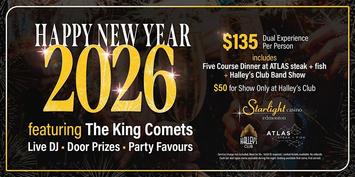 Atlas Steak + Fish & Halley's Club Present Dual Destination New Years Eve