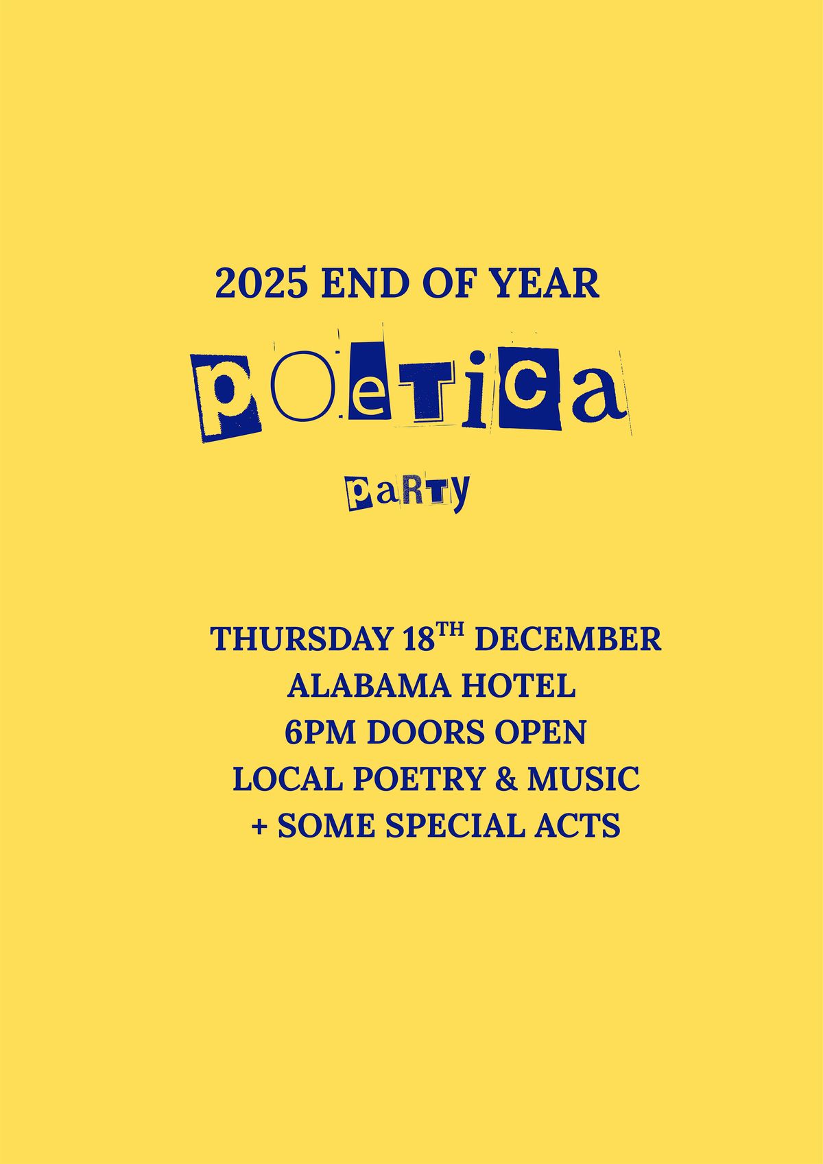End of Year Poetica Party