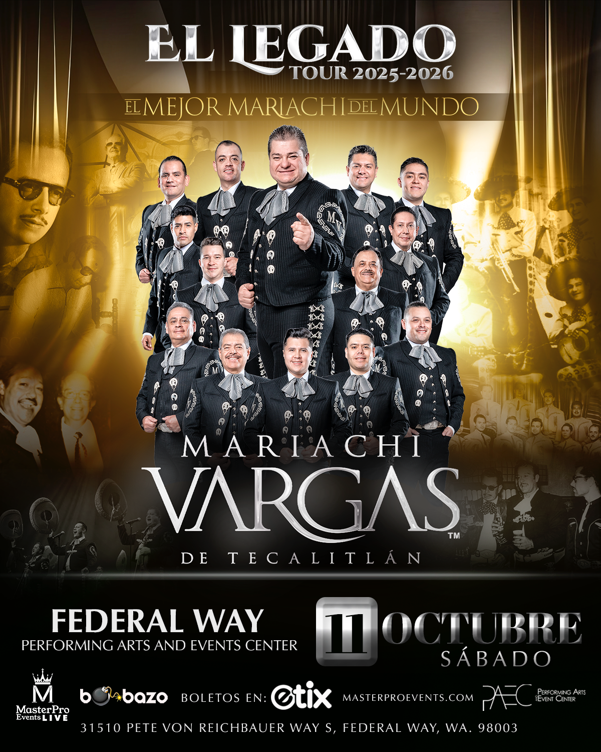 Mariachi Vargas de Tecalitlan at Luther Burbank Center for the Arts - Ruth Finley Person Theater