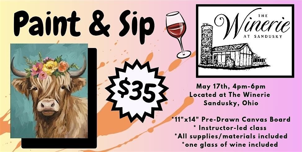 Paint & Sip - Spring into Summer Highland Cow