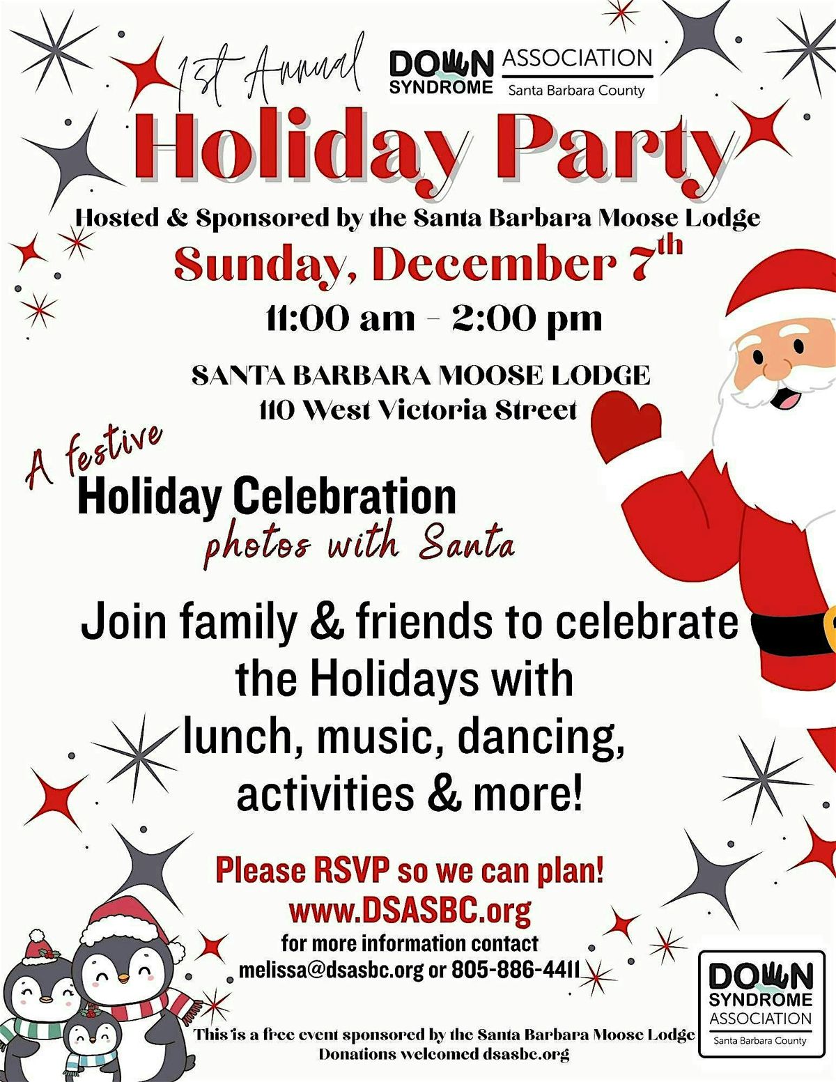 1st Annual Down Syndrome Association of Santa Barbara County Holiday Party