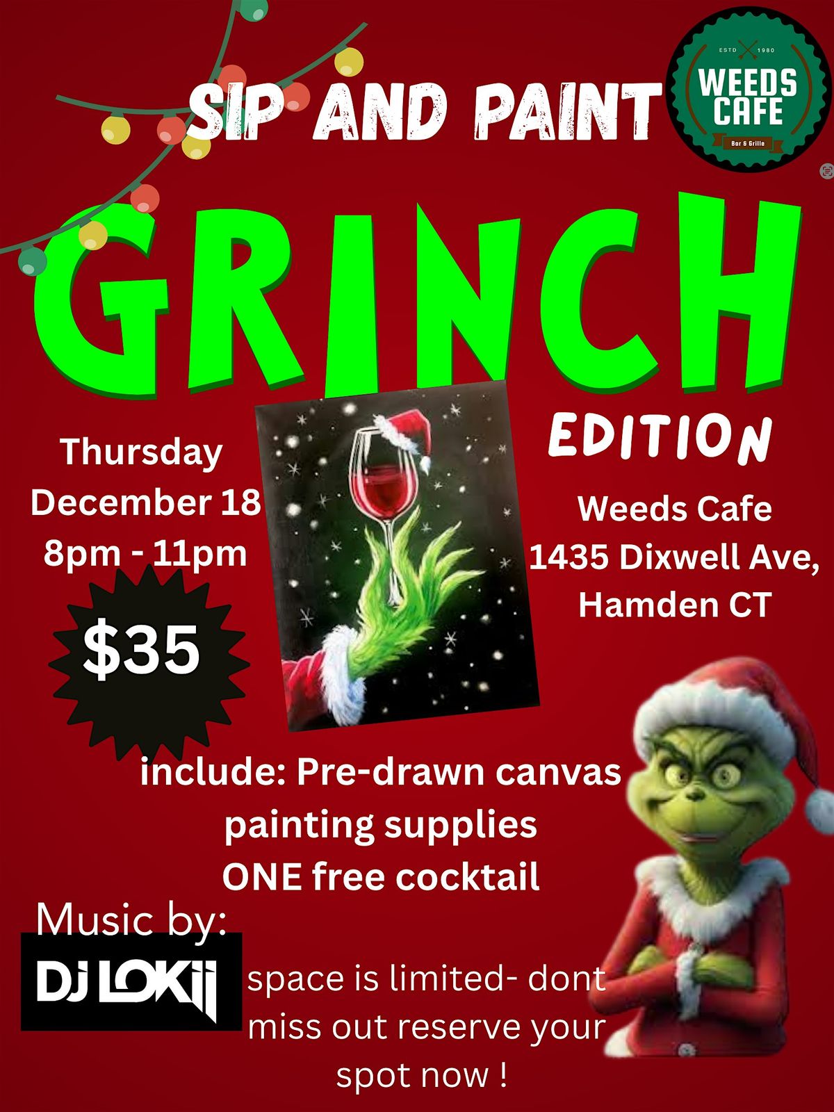 Sip and Paint Grinch Edition!