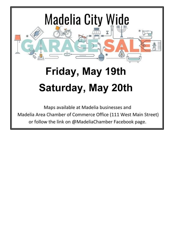 Madelia City Wide Garage Sale Weekend Madelia, Minnesota May 19, 2023